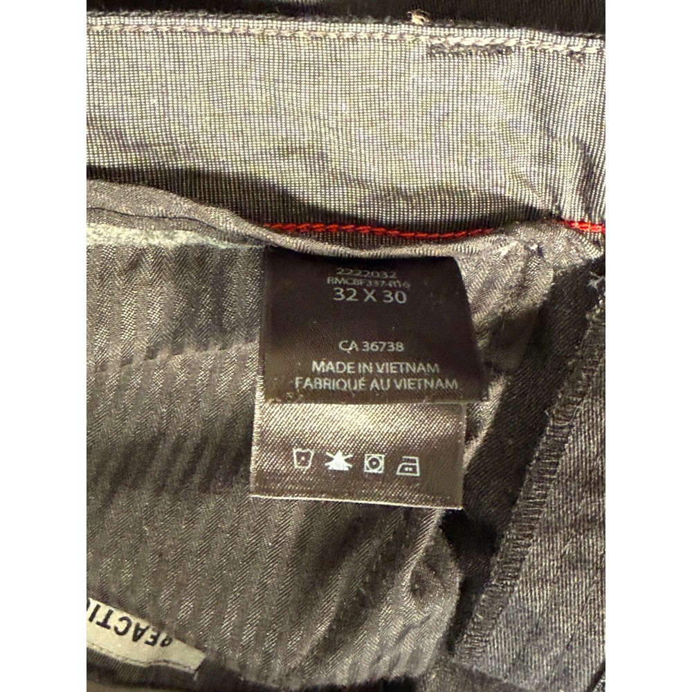 Kenneth Cole Reaction Mens Slim Fit Pants 32x30 Charcoal Gray Heather 5-Pocket - Picture 8 of 11